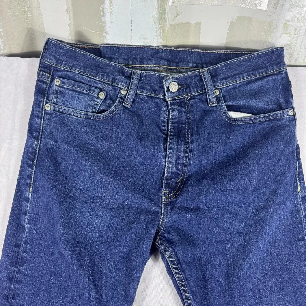 Levi's Men's‎ Straight Jeans Blue Denim Zip Fly Mid Rise 5-Pocket Design W34 L32